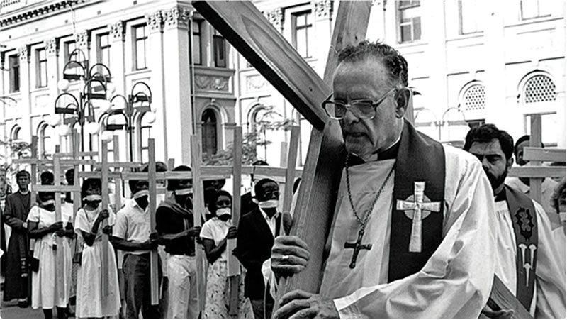 Denis Hurley leads the first Good Friday March in 1985