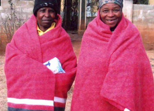 Donate winter blankets to poor people on the Missions